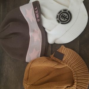 3 kids hats.